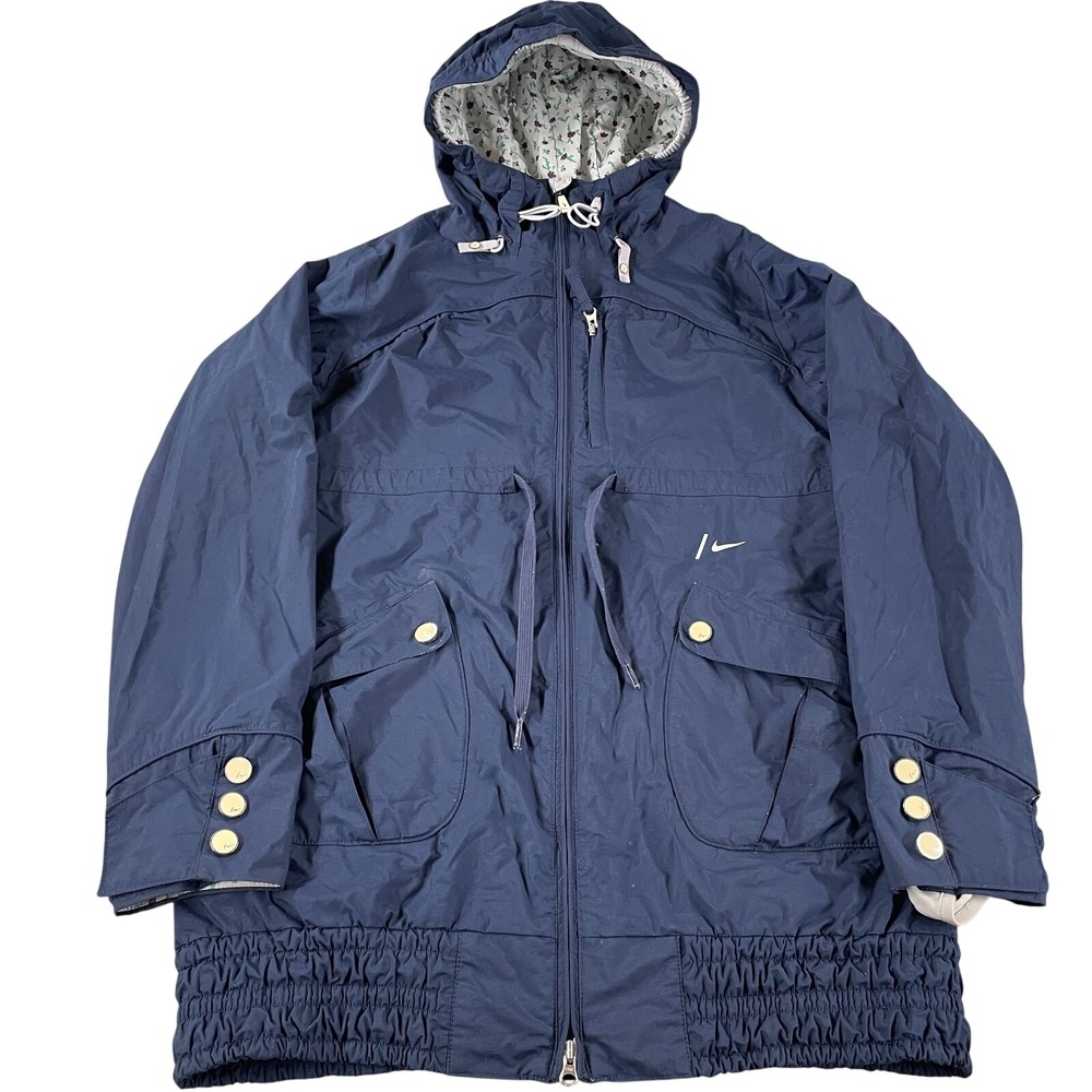 Nike‎ Snowboarding Recco Women's Jacket Snow Ski Size Large Navy Blue Full Zip